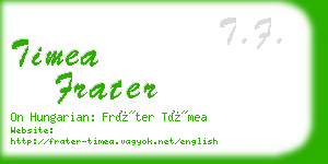 timea frater business card